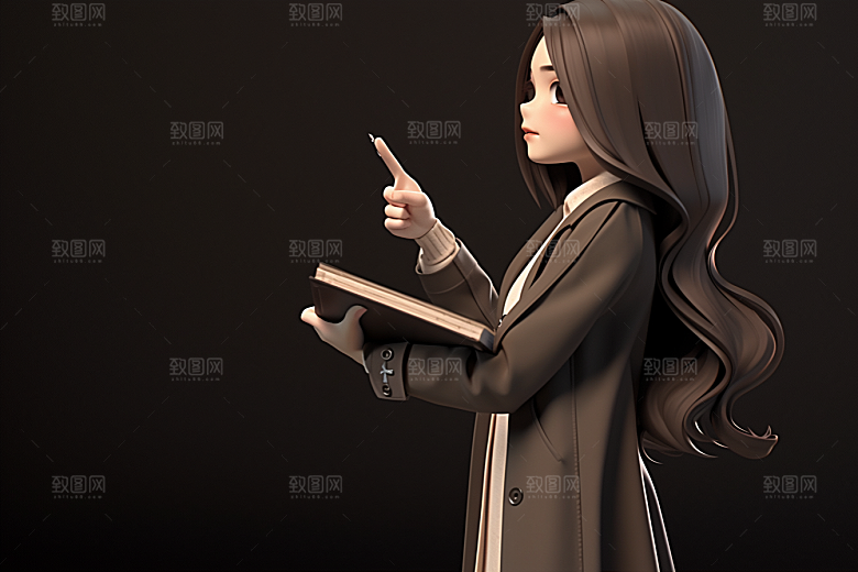 老师形象人物模型