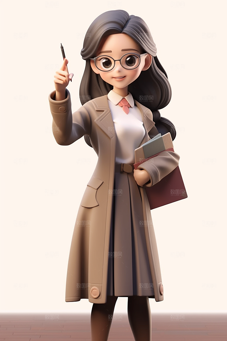 老师人物教育模型
