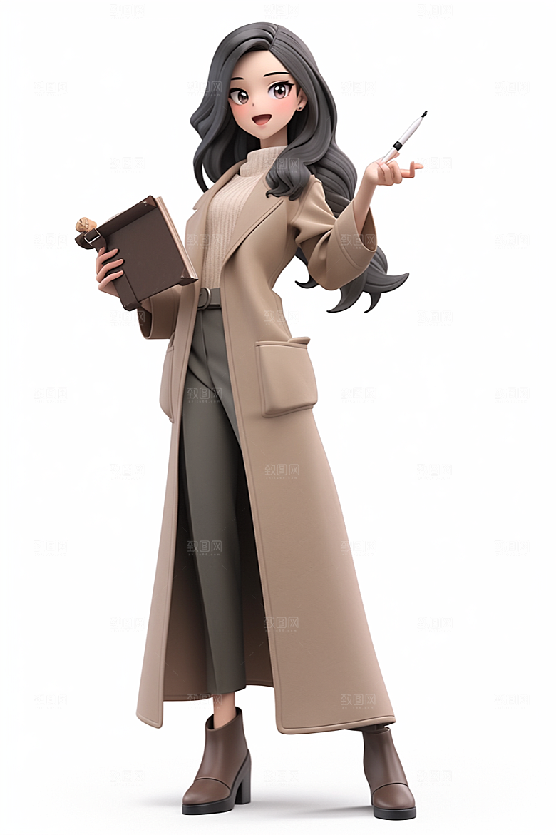 老师立体形象模型