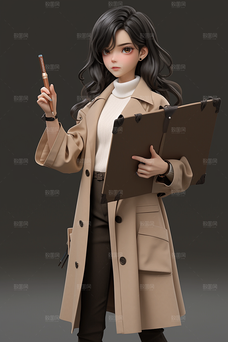 老师人物教育模型