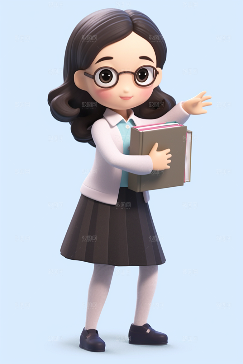 老师教学人物模型
