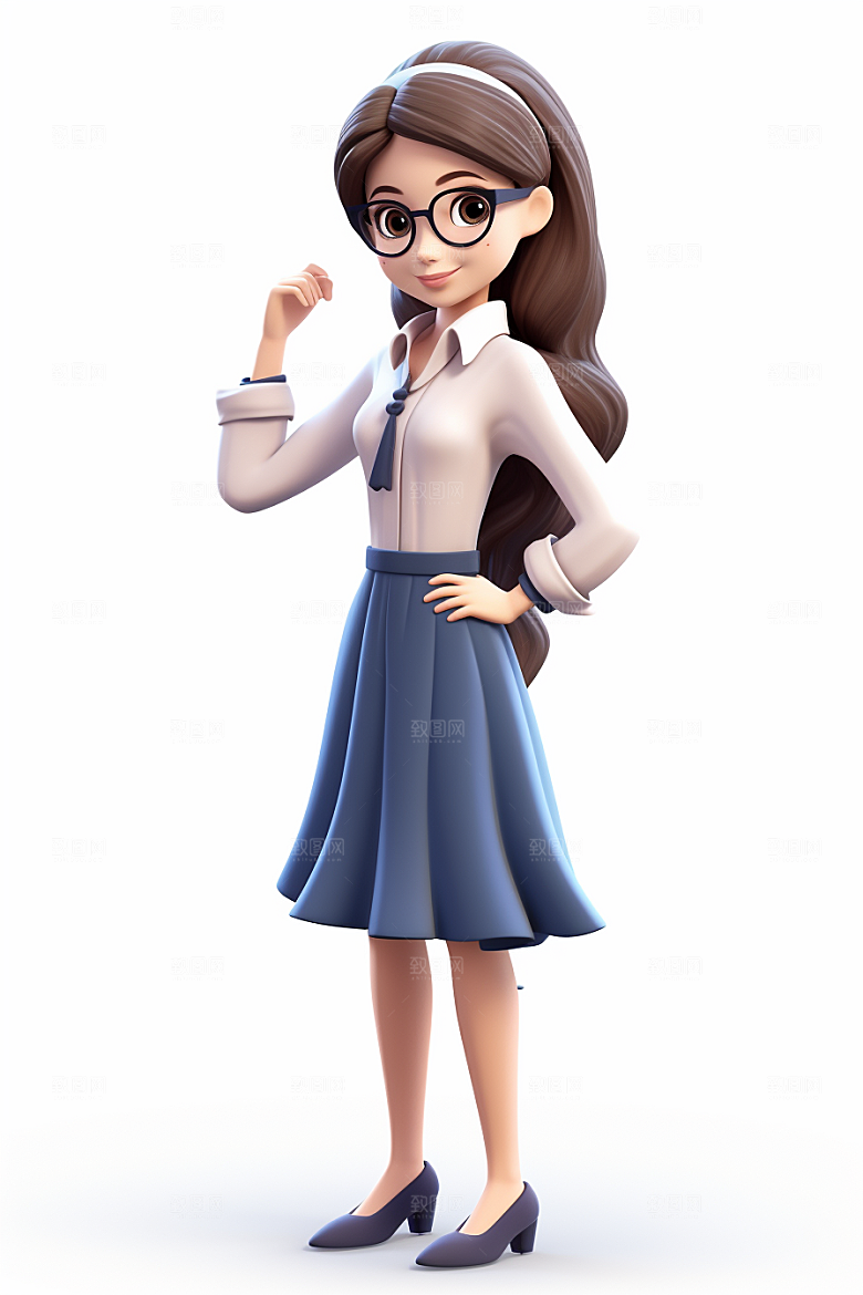 老师3D人物模型