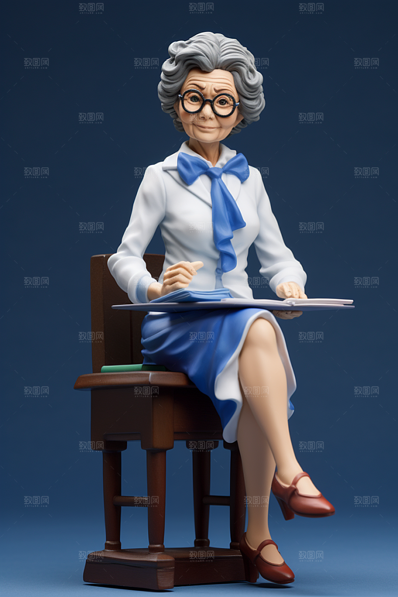 老师立体人物模型