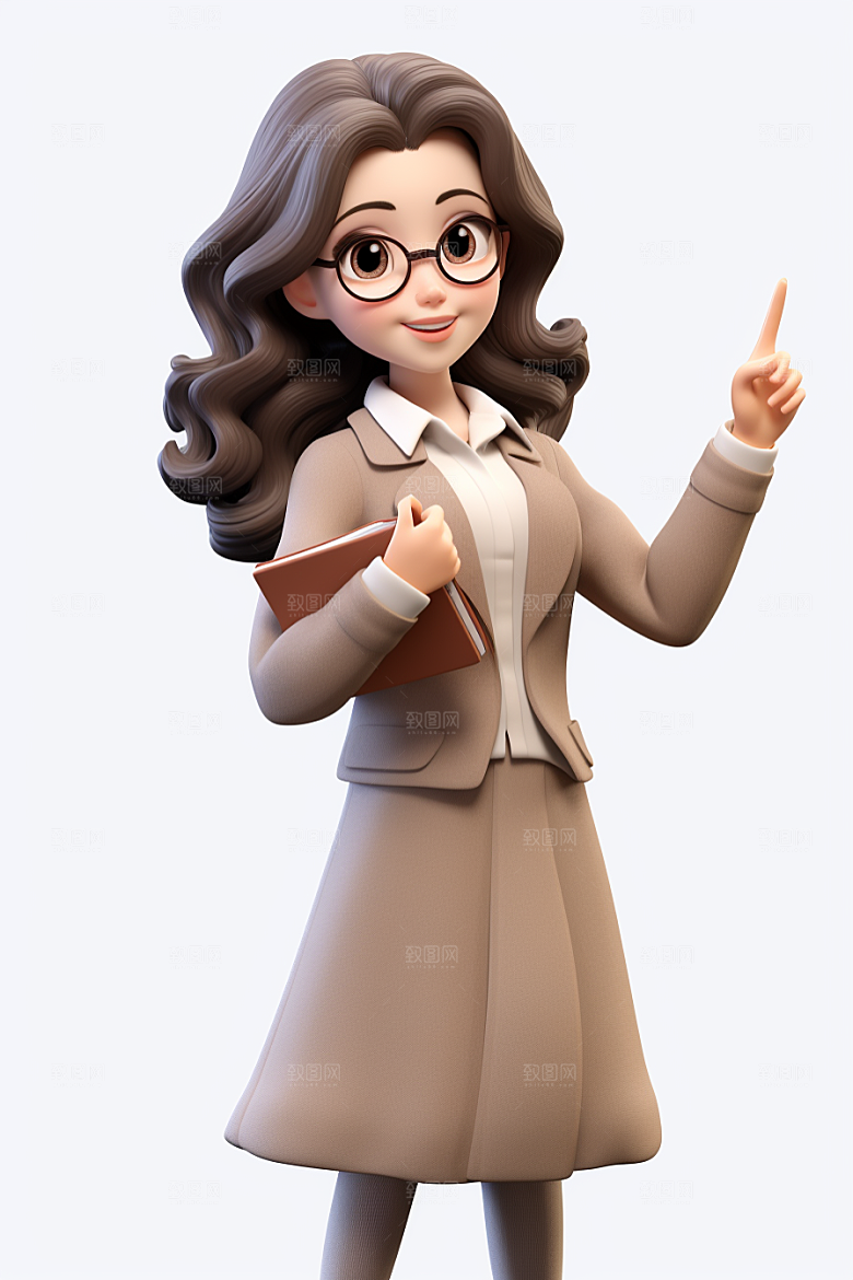 老师3D人物模型