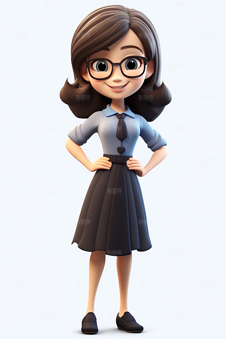 老师人物3D模型