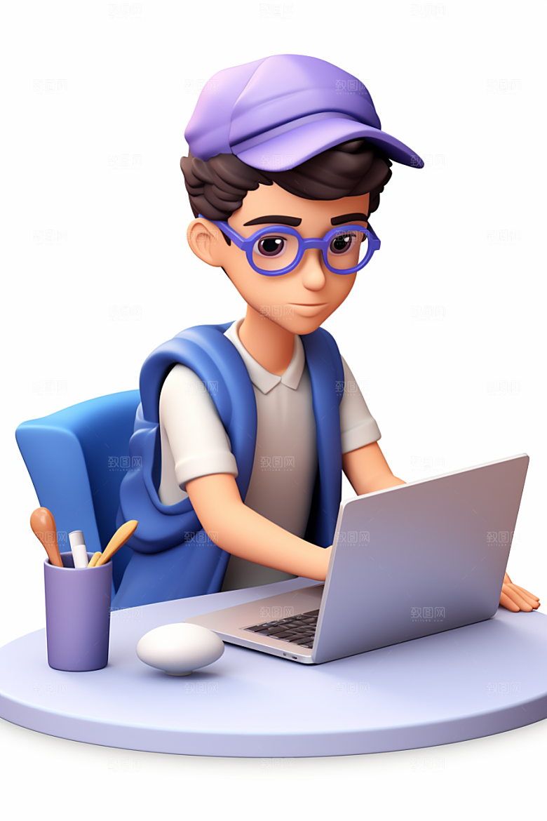 老师教学卡通模型