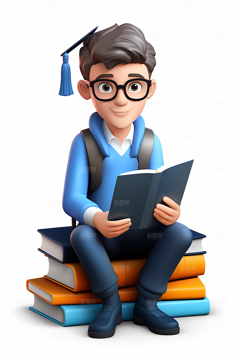 老师教育人物模型