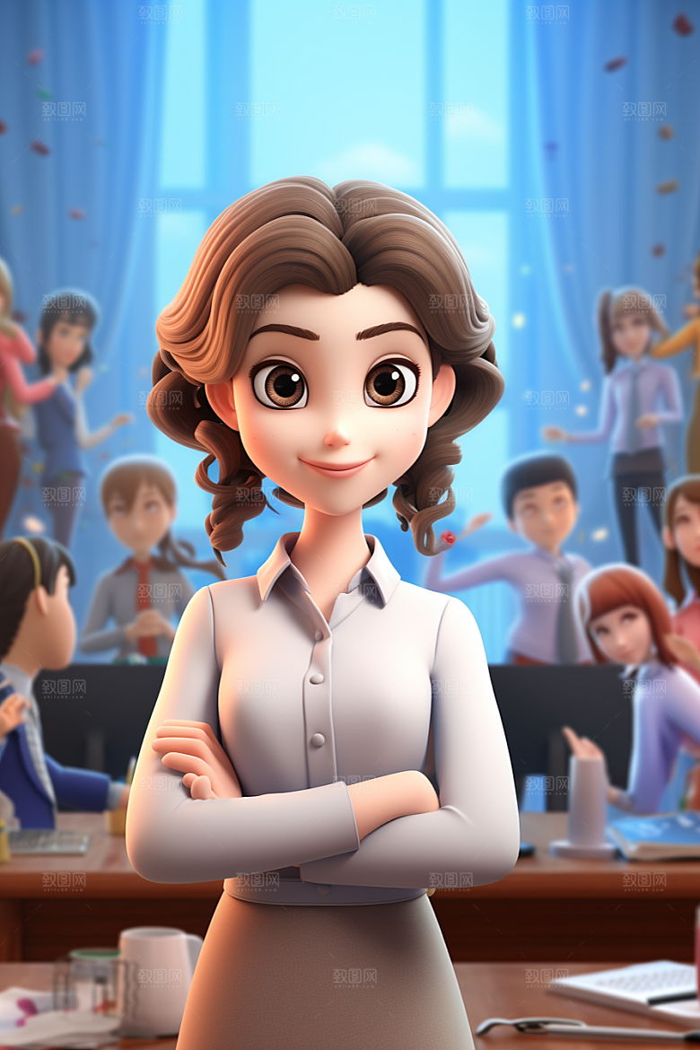 老师教师形象模型