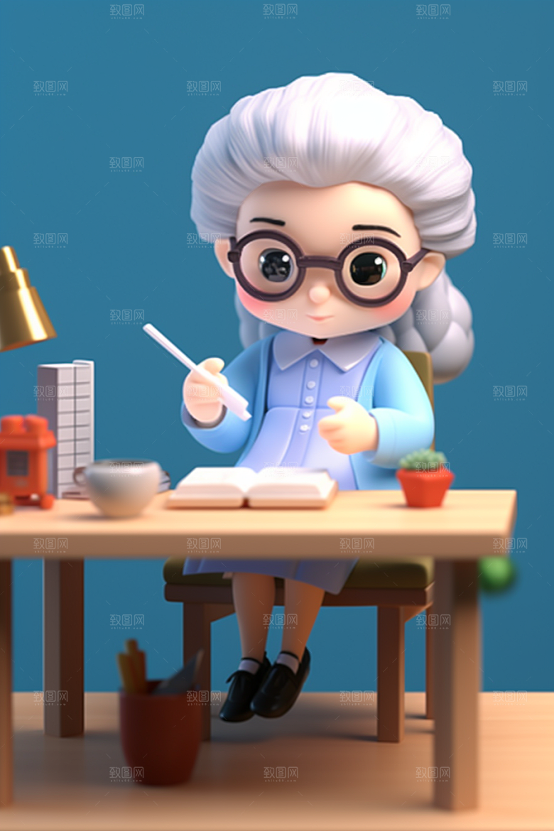 老师形象教授模型