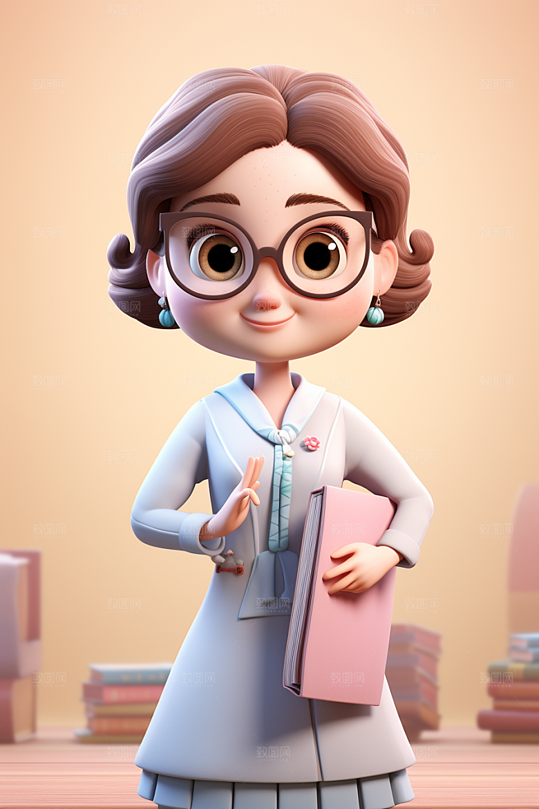 老师教学人物模型