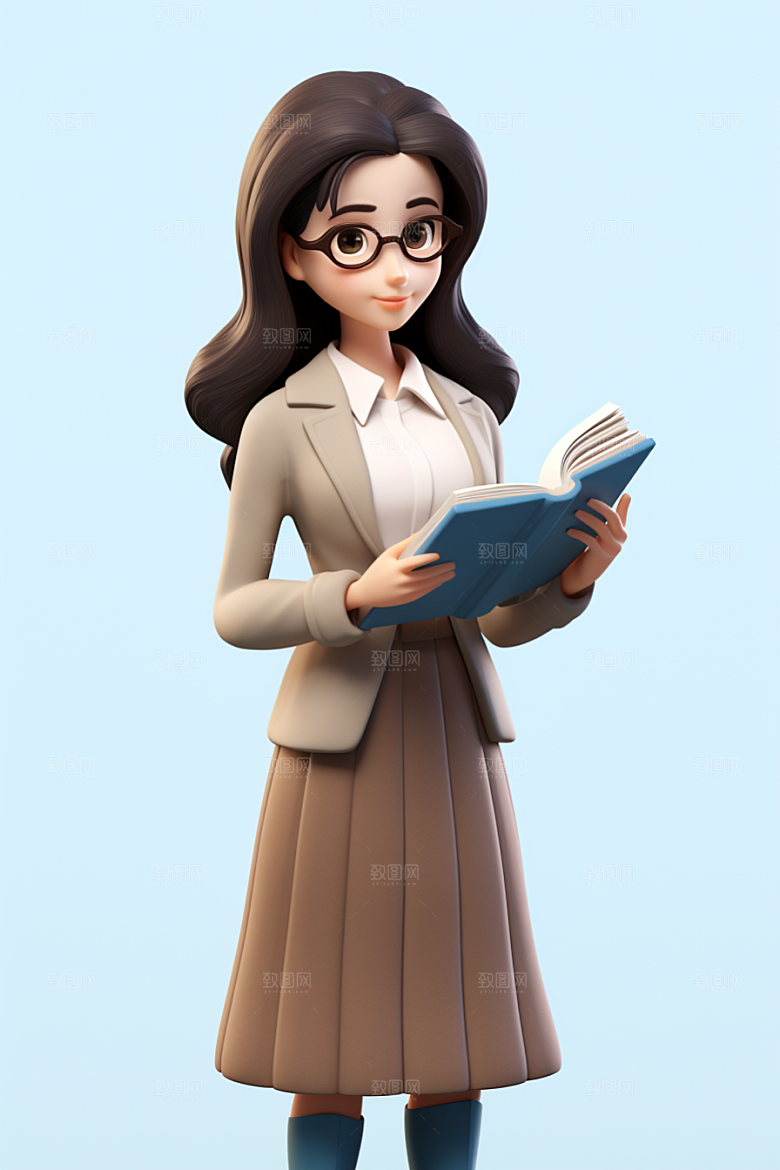 老师人物立体模型
