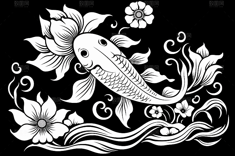 素描荷花池塘荷塘写生插画
