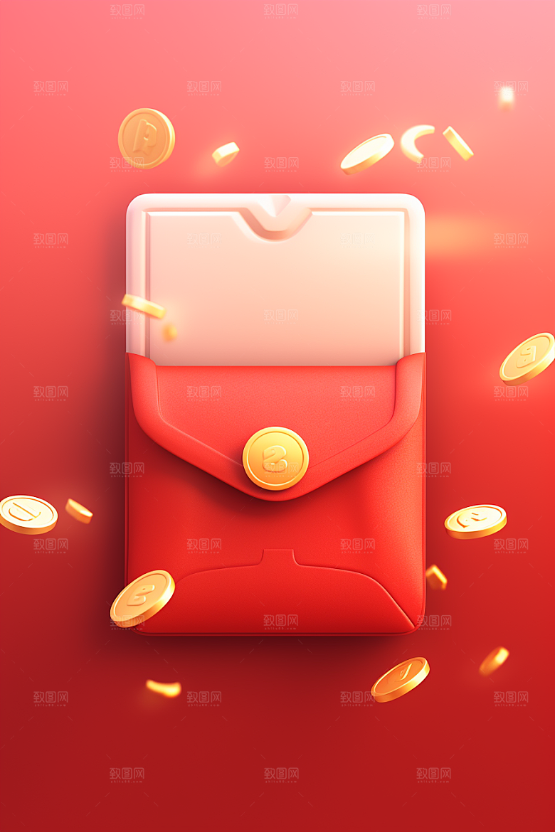 金融礼包财富C4D模型