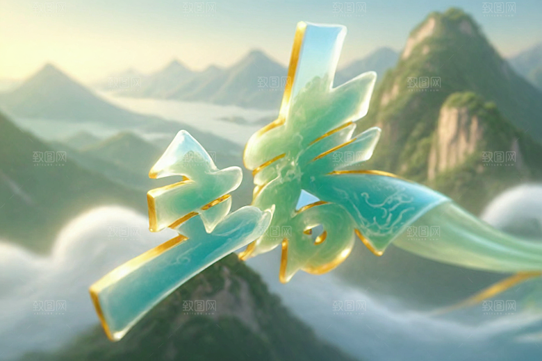 立春节气3D艺术字