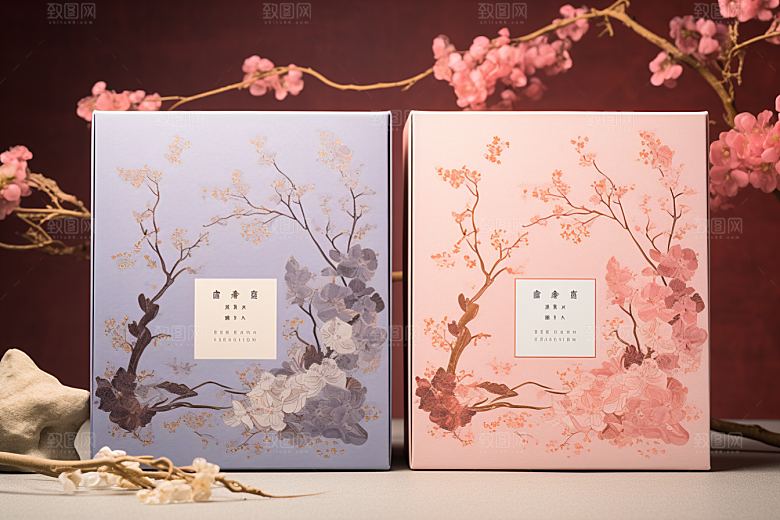 中式礼盒实物大气样机