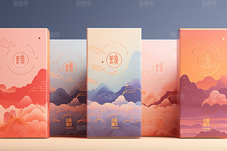 中式礼盒雅致实物样机
