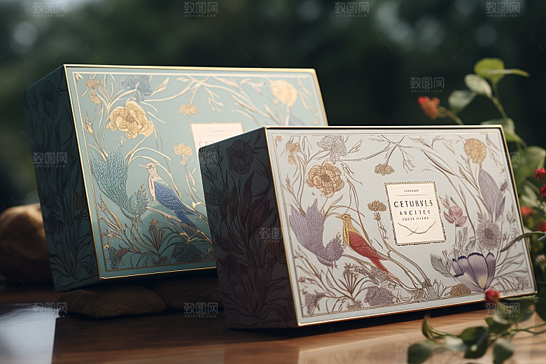 中式礼盒高端立体样机