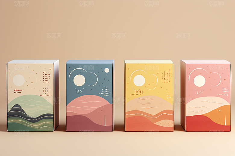 中式礼盒高端包装设计样机
