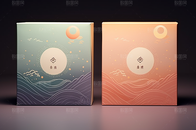 中式礼盒礼物大气样机
