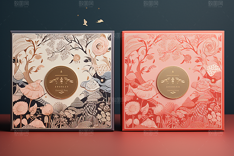 中式礼盒高端实物样机