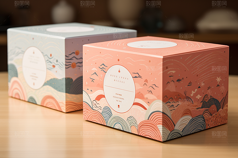 中式礼盒包装设计高端样机