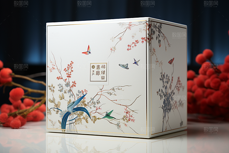 中式礼盒礼物实物样机