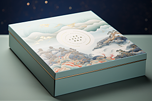 中式礼盒包装设计雅致样机