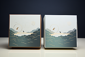 中式礼盒中国风包装盒样机