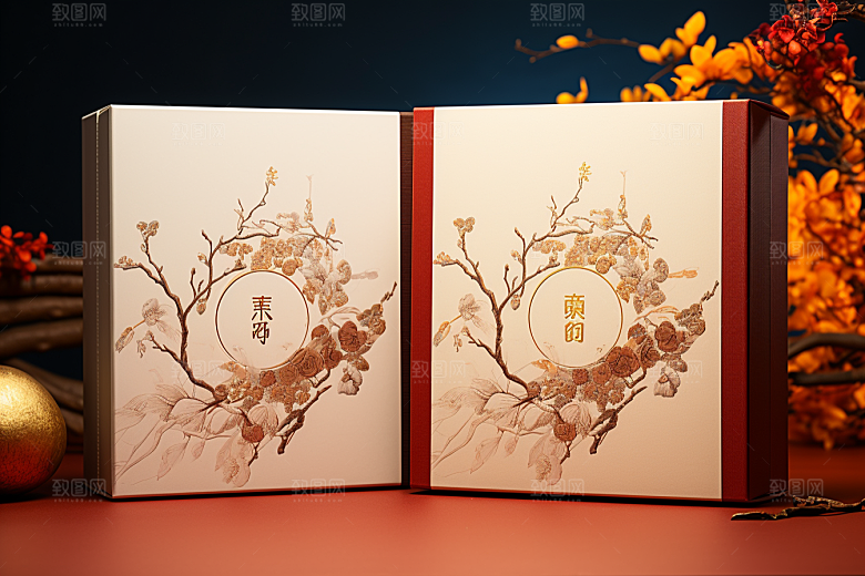 中式礼盒礼物雅致样机