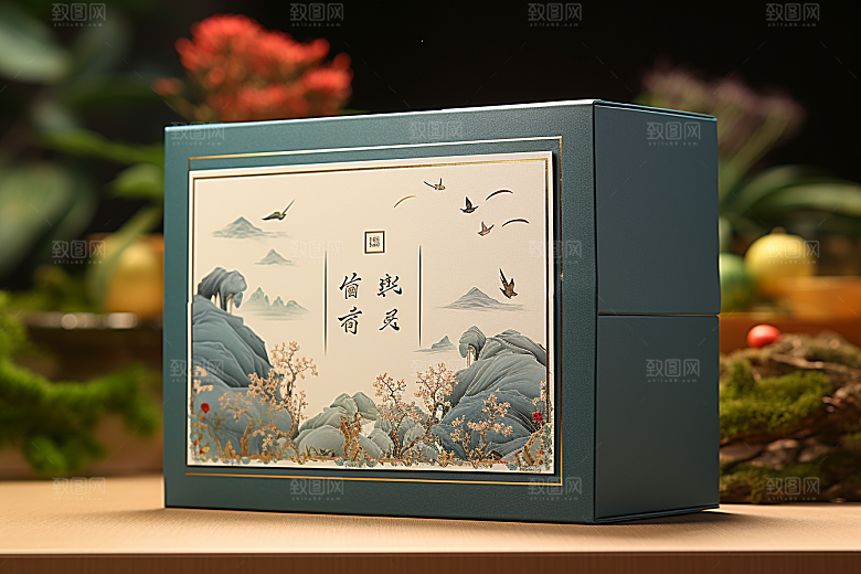 中式礼盒实物高端样机