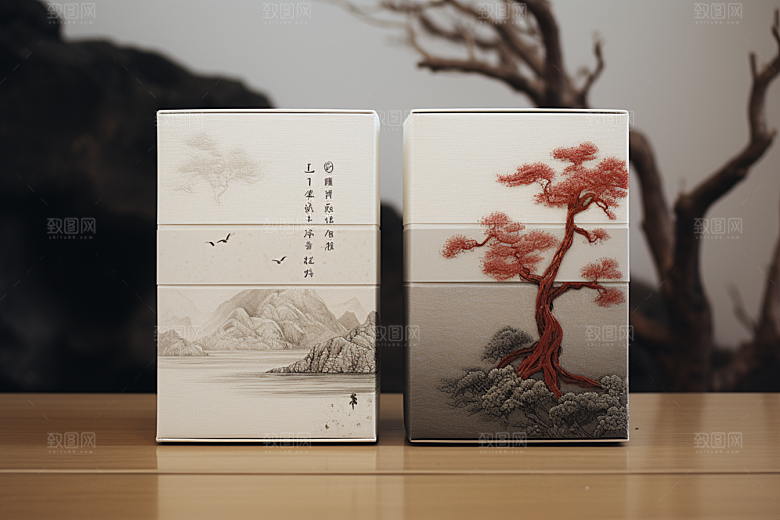 中式礼盒礼物雅致样机
