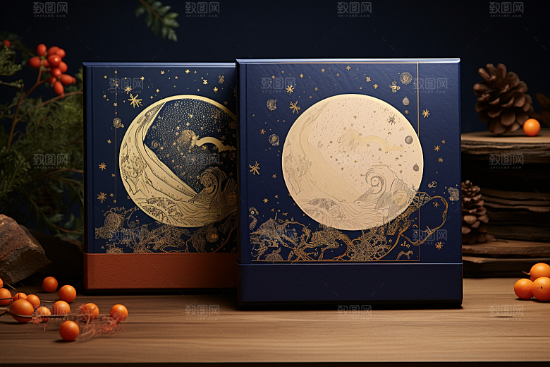 中式礼盒中国风实物样机