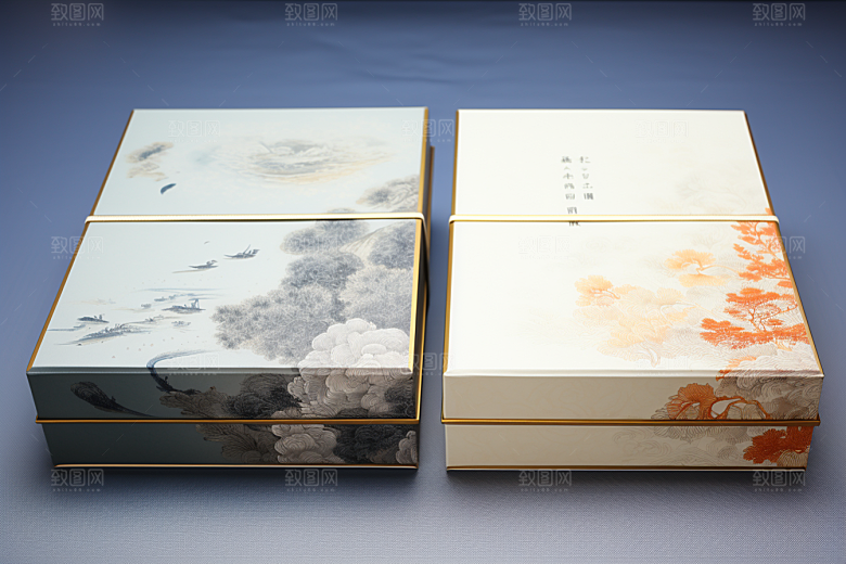 中式礼盒中国风包装盒样机