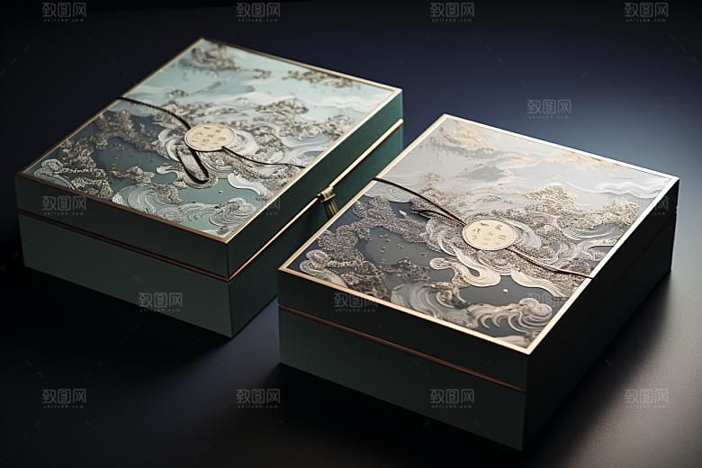 中式礼盒大气高端样机