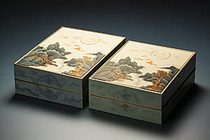 中式礼盒雅致实物样机