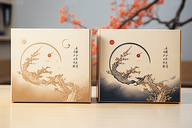 中式礼盒立体高端样机
