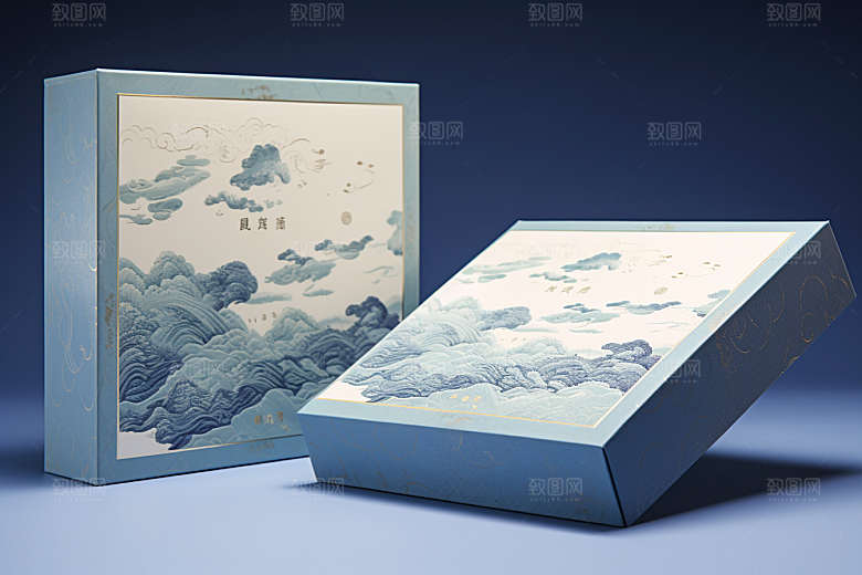 中式礼盒中国风雅致样机