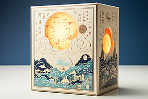 中式礼盒包装设计中国风样机