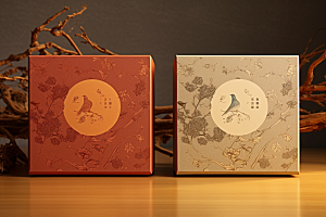 中式礼盒包装设计大气样机
