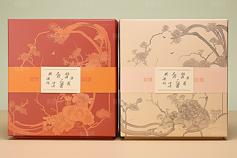中式礼盒高端立体样机