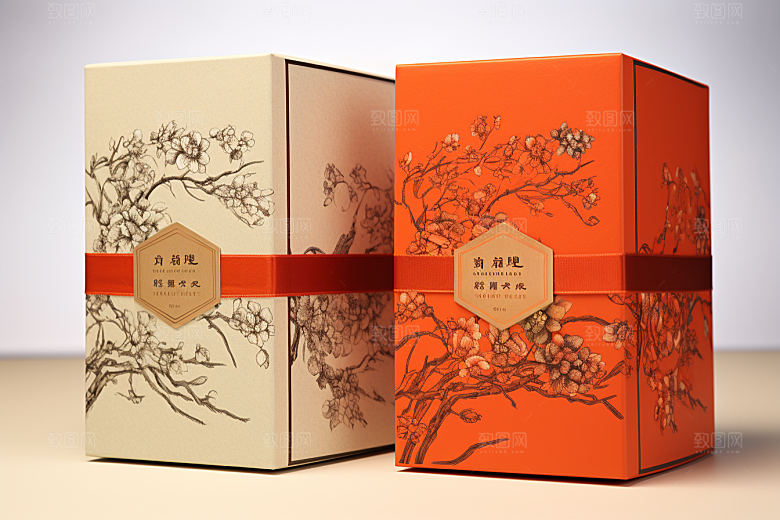 中式礼盒高端包装设计样机