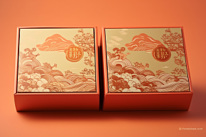 中式礼盒包装设计高端样机