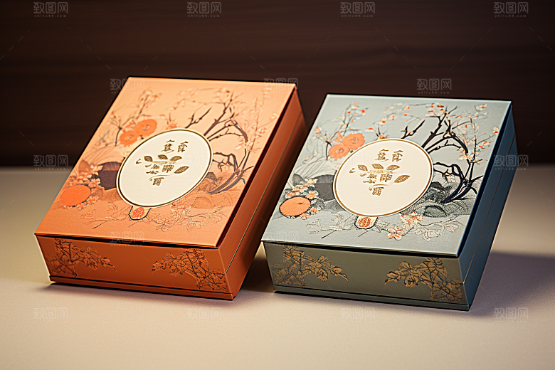 中式礼盒高端礼物样机