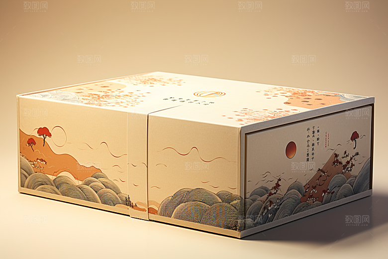 中式礼盒大气高端样机