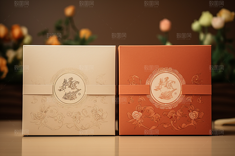 中式礼盒包装设计雅致样机