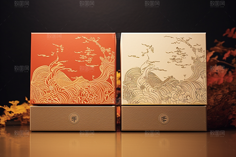 中式礼盒大气高端样机
