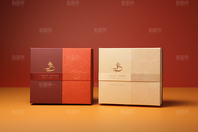 中式礼盒立体高端样机