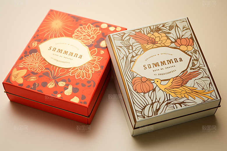 中式礼盒高端礼物样机