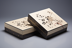 中式礼盒实物包装盒样机