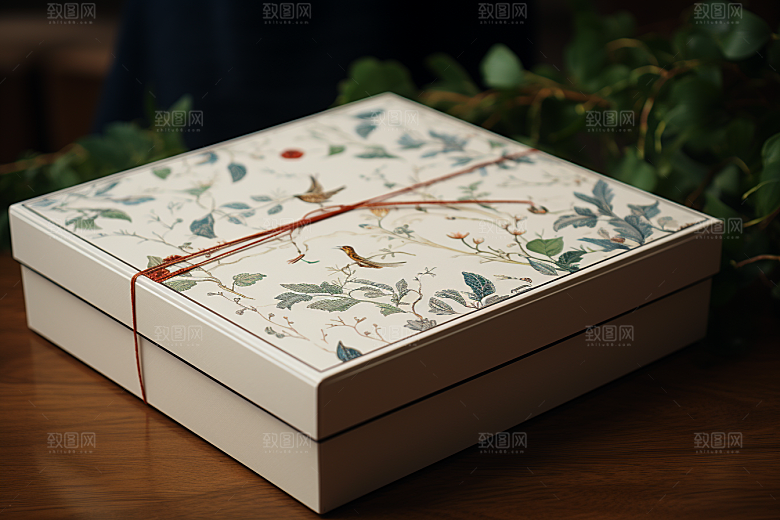 中式礼盒雅致清新样机